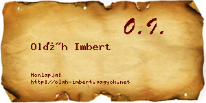 Oláh Imbert névjegykártya